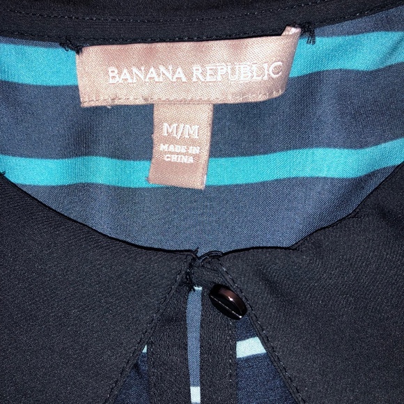 SLEEVELESS STRIPED COLLARED BLOUSE🖤💙💚 - Picture 2 of 4